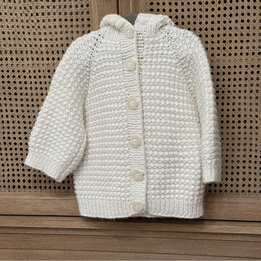Hand Made Knitting Girls Cardigan ( 3-4 )